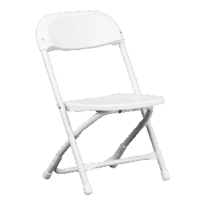 Kid-sized White Folding Chair